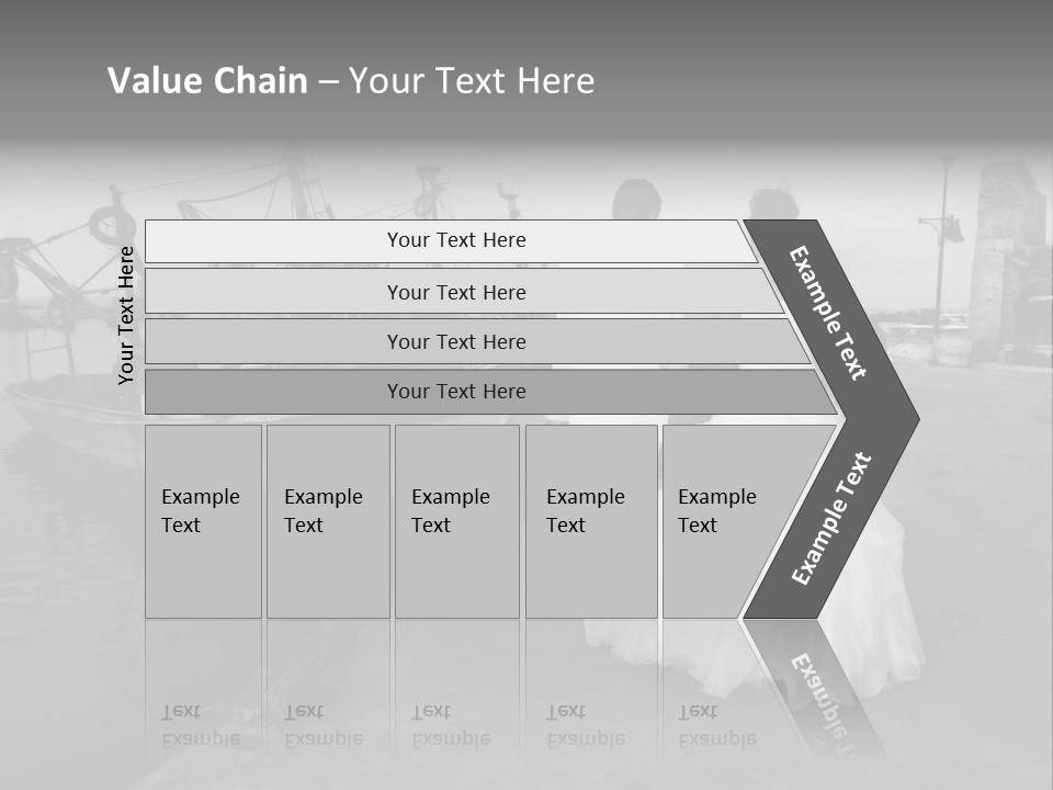 Couple Groom And The Bride In Fishing To Port PowerPoint Template