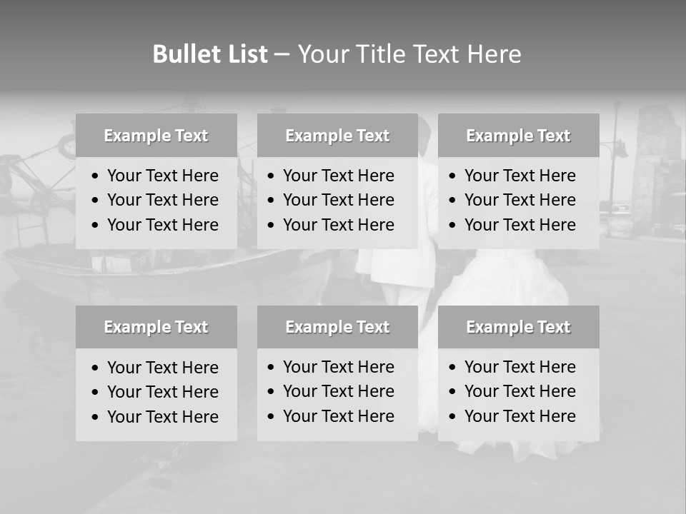 Couple Groom And The Bride In Fishing To Port PowerPoint Template