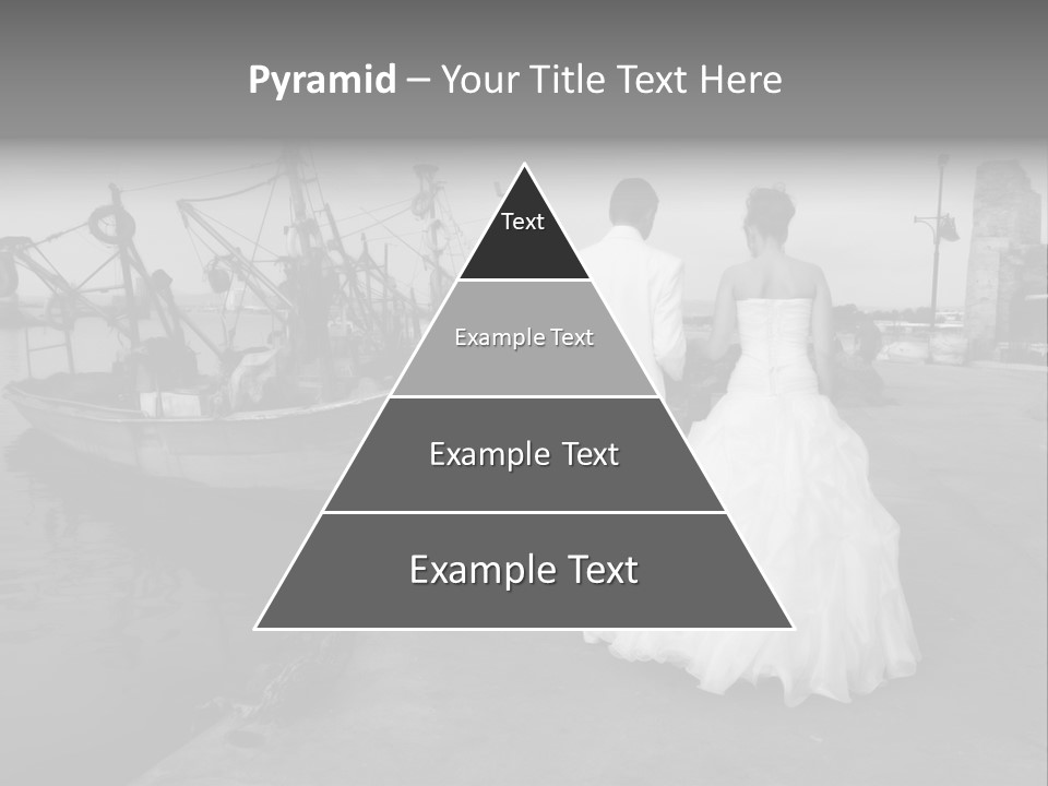 Couple Groom And The Bride In Fishing To Port PowerPoint Template