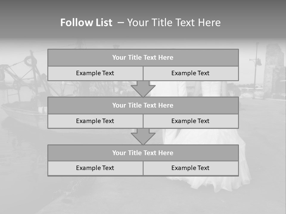 Couple Groom And The Bride In Fishing To Port PowerPoint Template