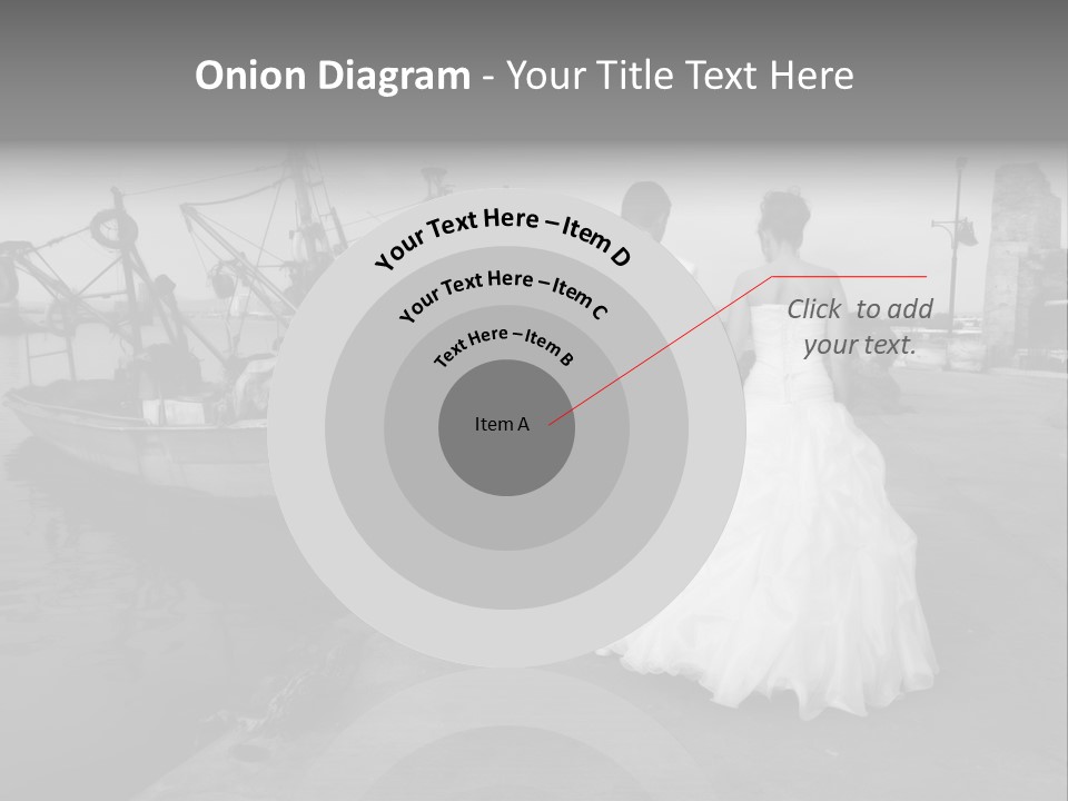 Couple Groom And The Bride In Fishing To Port PowerPoint Template
