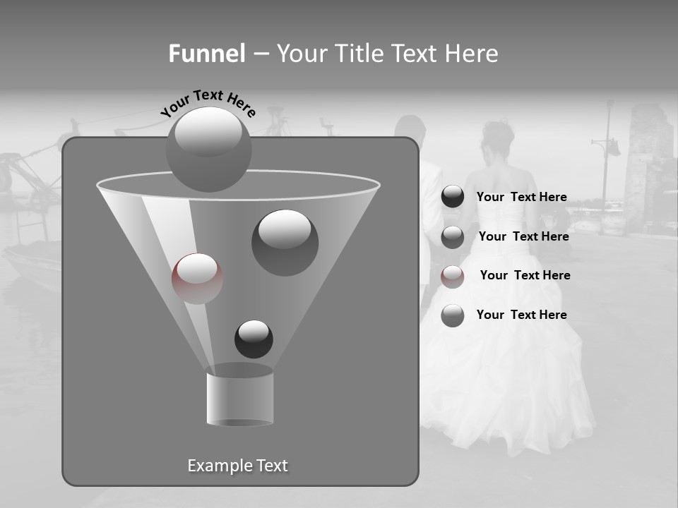 Couple Groom And The Bride In Fishing To Port PowerPoint Template