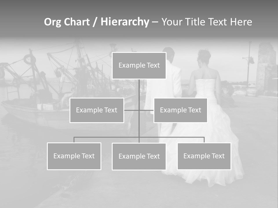 Couple Groom And The Bride In Fishing To Port PowerPoint Template