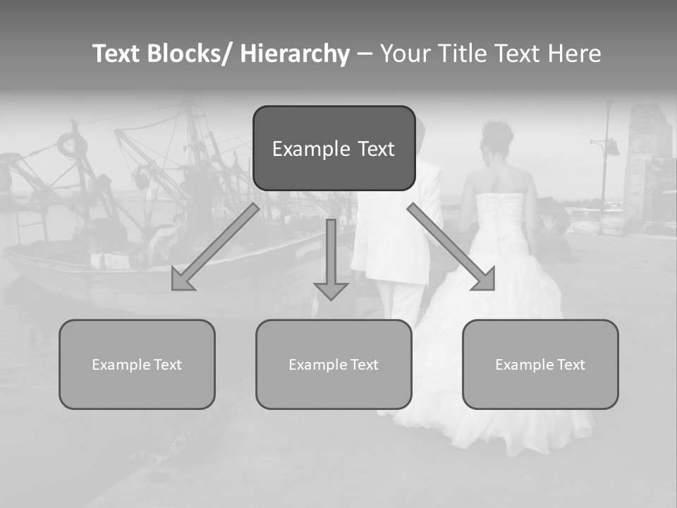 Couple Groom And The Bride In Fishing To Port PowerPoint Template