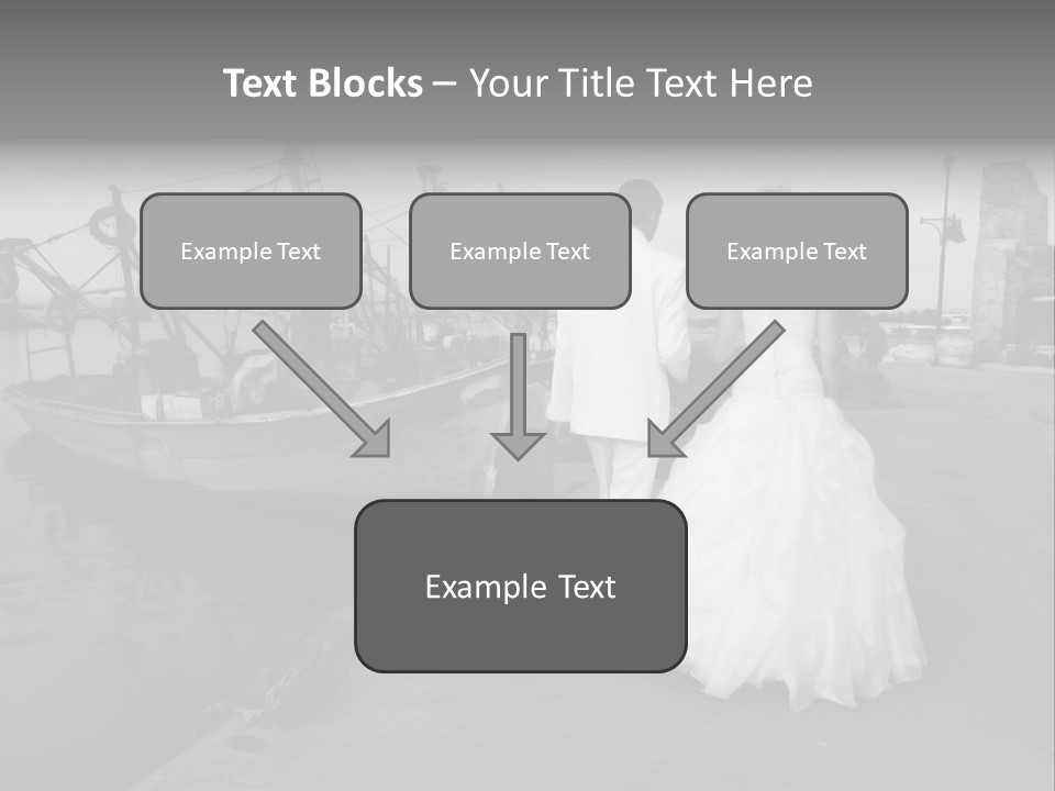 Couple Groom And The Bride In Fishing To Port PowerPoint Template