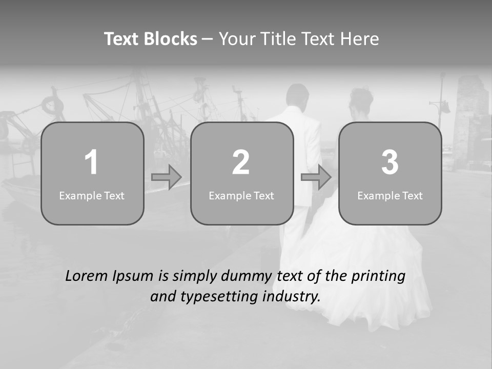 Couple Groom And The Bride In Fishing To Port PowerPoint Template