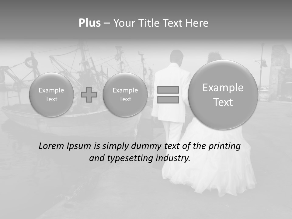 Couple Groom And The Bride In Fishing To Port PowerPoint Template