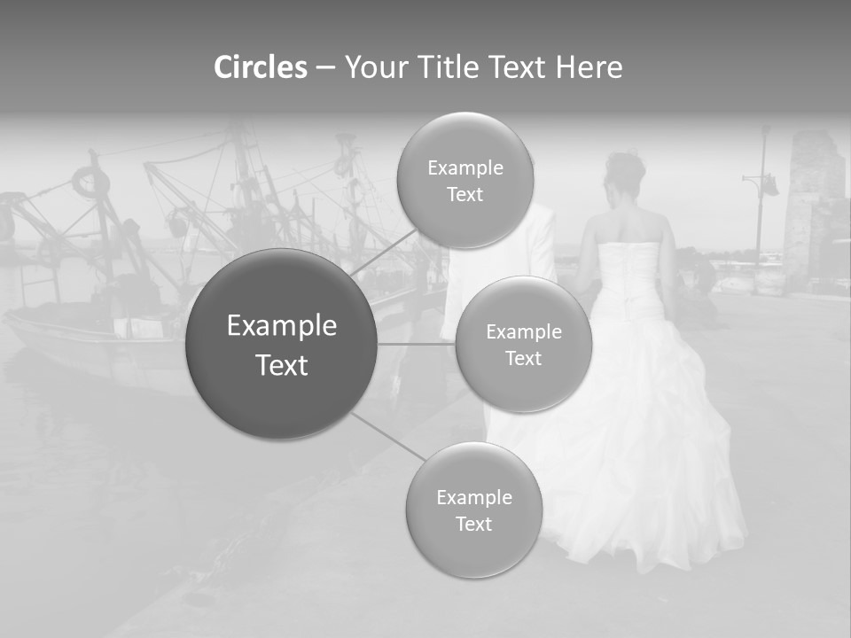 Couple Groom And The Bride In Fishing To Port PowerPoint Template