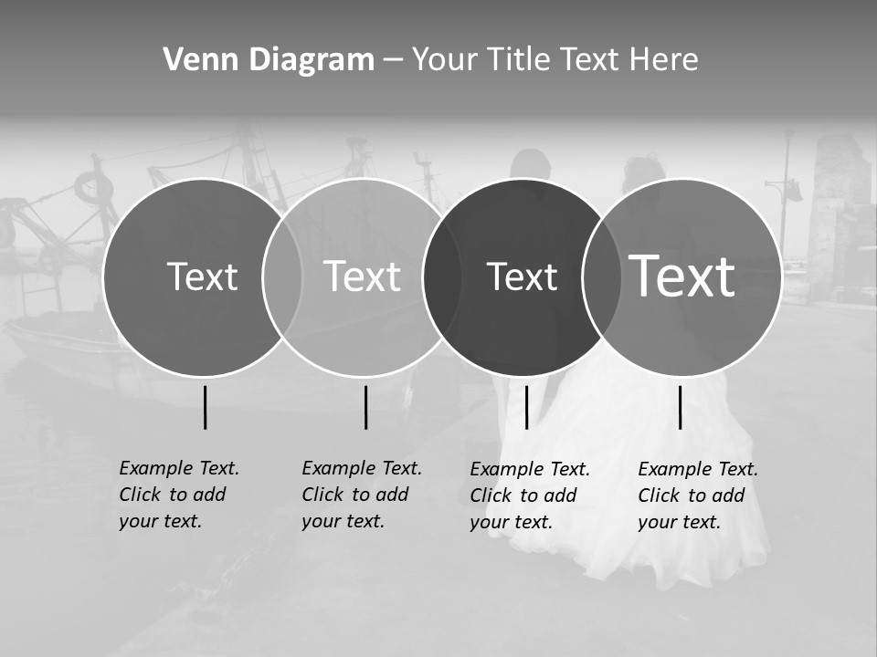 Couple Groom And The Bride In Fishing To Port PowerPoint Template