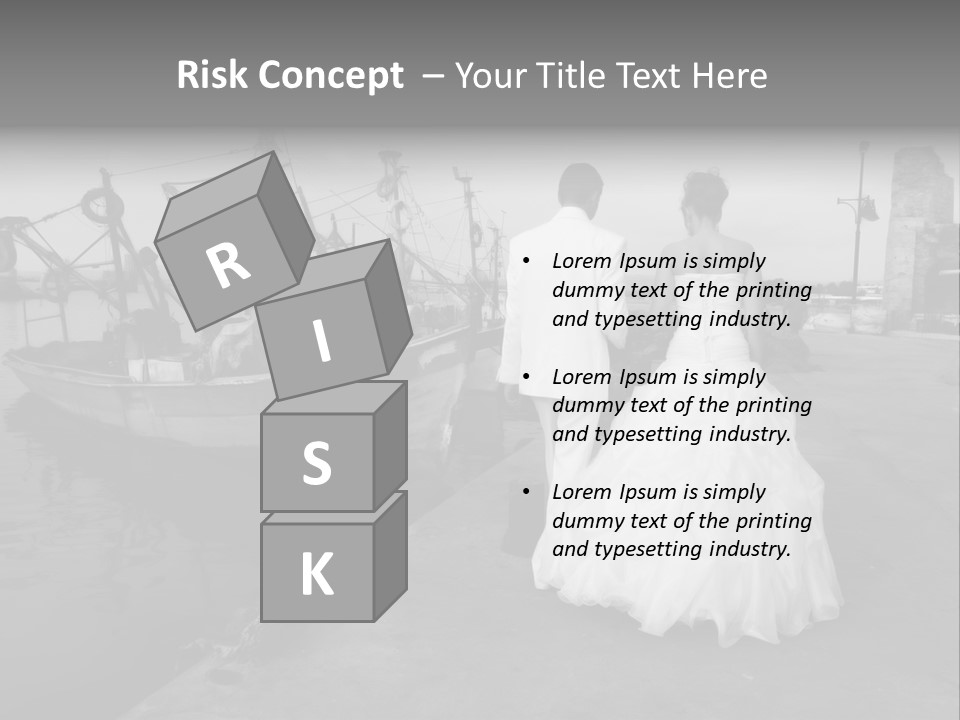 Couple Groom And The Bride In Fishing To Port PowerPoint Template