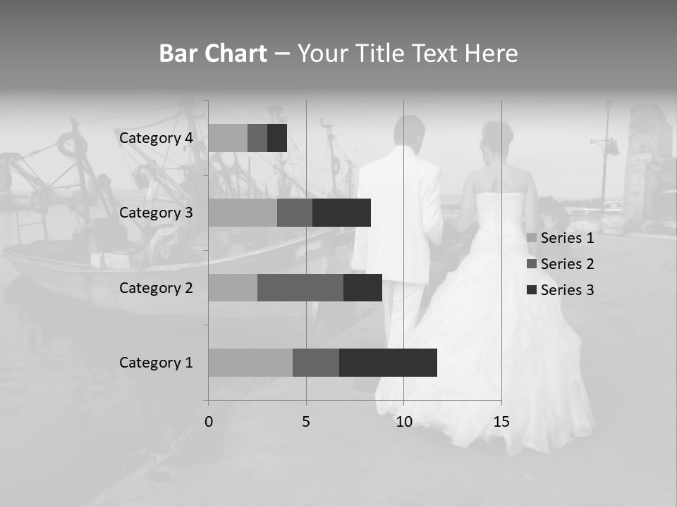 Couple Groom And The Bride In Fishing To Port PowerPoint Template