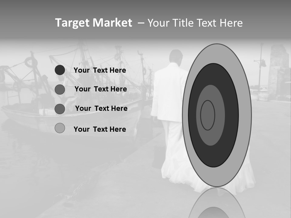 Couple Groom And The Bride In Fishing To Port PowerPoint Template