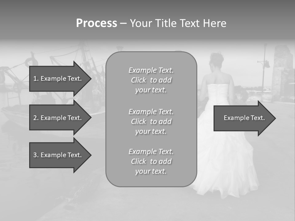 Couple Groom And The Bride In Fishing To Port PowerPoint Template