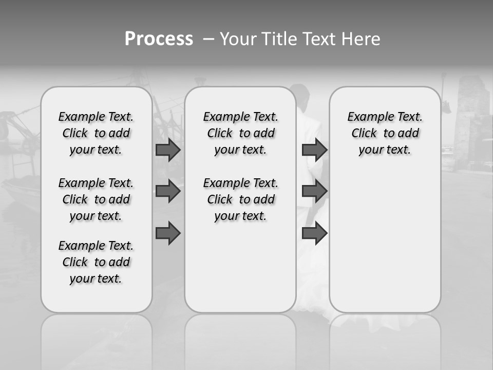 Couple Groom And The Bride In Fishing To Port PowerPoint Template