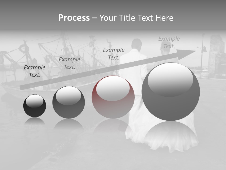 Couple Groom And The Bride In Fishing To Port PowerPoint Template