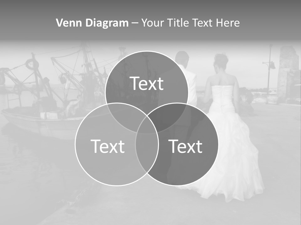 Couple Groom And The Bride In Fishing To Port PowerPoint Template
