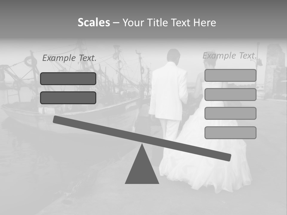 Couple Groom And The Bride In Fishing To Port PowerPoint Template