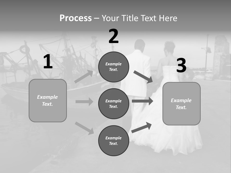 Couple Groom And The Bride In Fishing To Port PowerPoint Template