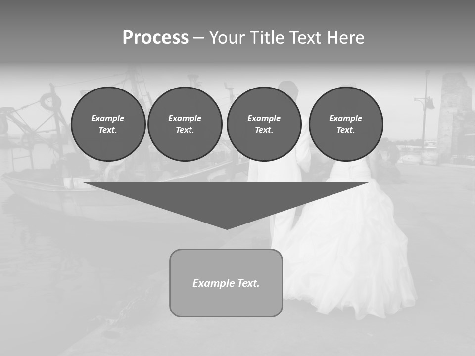 Couple Groom And The Bride In Fishing To Port PowerPoint Template