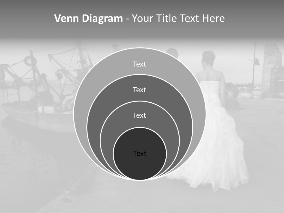 Couple Groom And The Bride In Fishing To Port PowerPoint Template