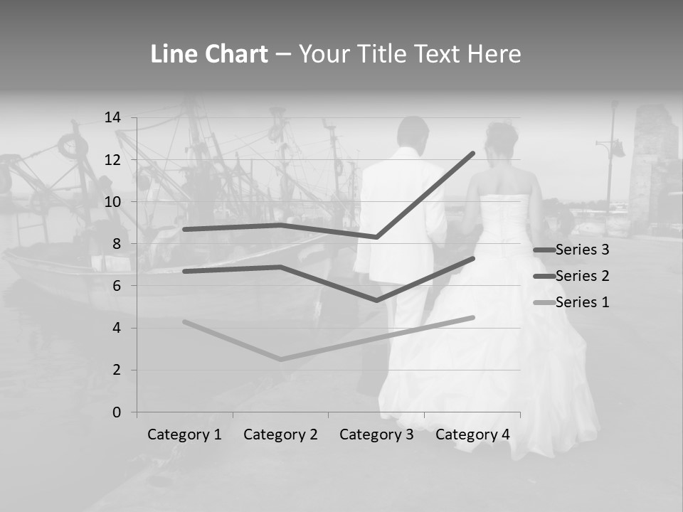 Couple Groom And The Bride In Fishing To Port PowerPoint Template