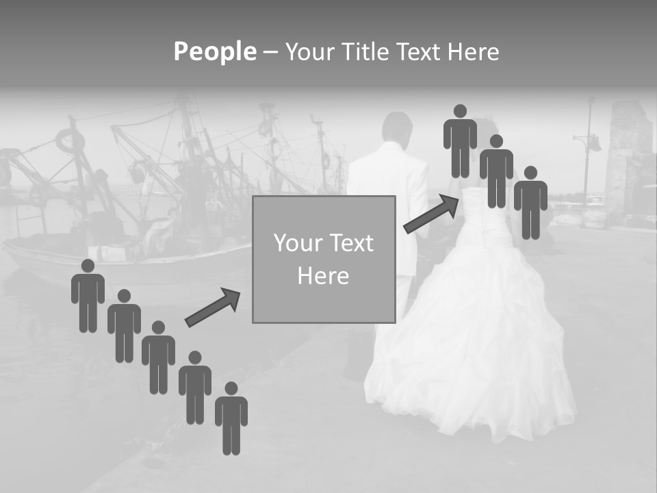 Couple Groom And The Bride In Fishing To Port PowerPoint Template