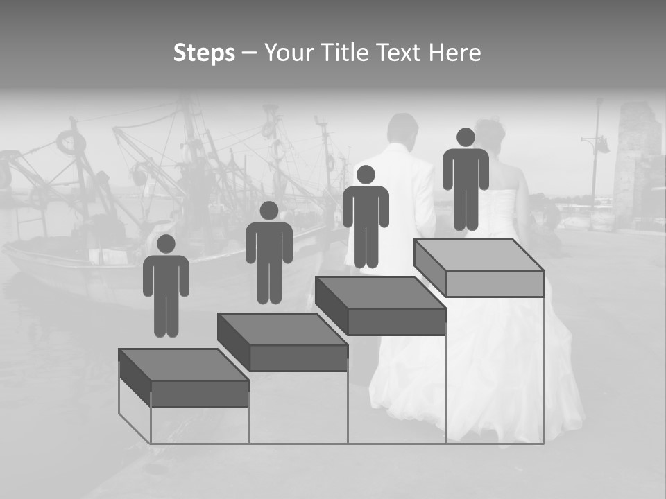 Couple Groom And The Bride In Fishing To Port PowerPoint Template