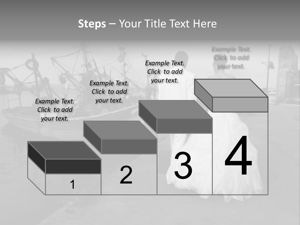 Couple Groom And The Bride In Fishing To Port PowerPoint Template