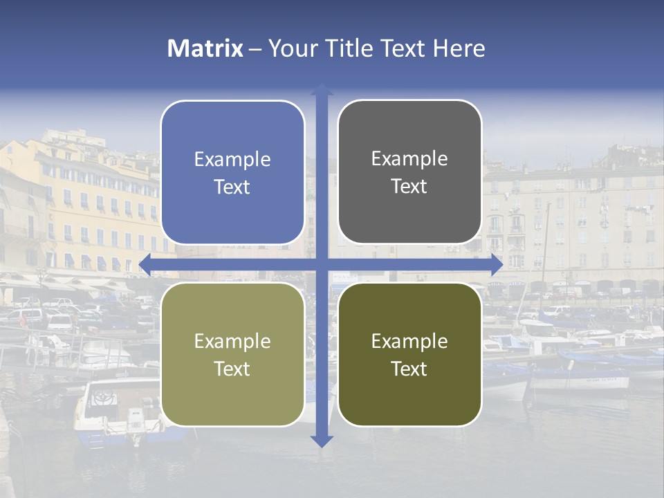 The Old Harbor Of Bastia, Corsica,France PowerPoint Template