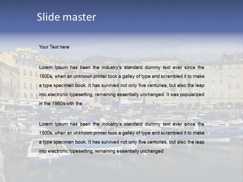 The Old Harbor Of Bastia, Corsica,France PowerPoint Template