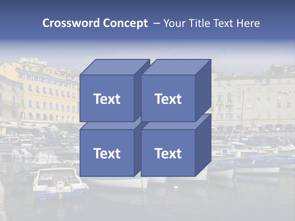 The Old Harbor Of Bastia, Corsica,France PowerPoint Template