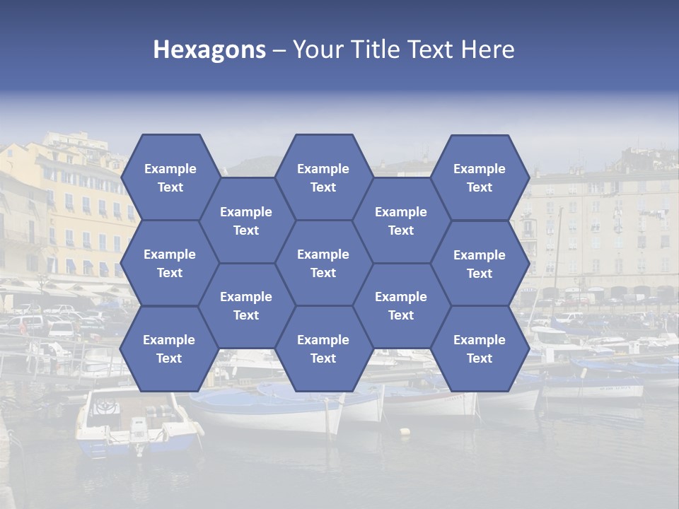 The Old Harbor Of Bastia, Corsica,France PowerPoint Template