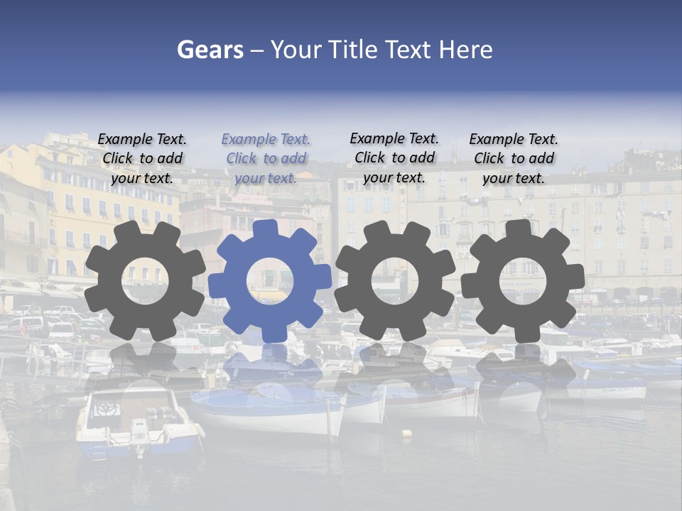 The Old Harbor Of Bastia, Corsica,France PowerPoint Template