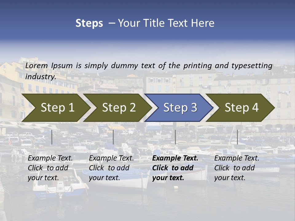 The Old Harbor Of Bastia, Corsica,France PowerPoint Template