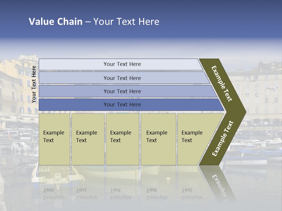 The Old Harbor Of Bastia, Corsica,France PowerPoint Template