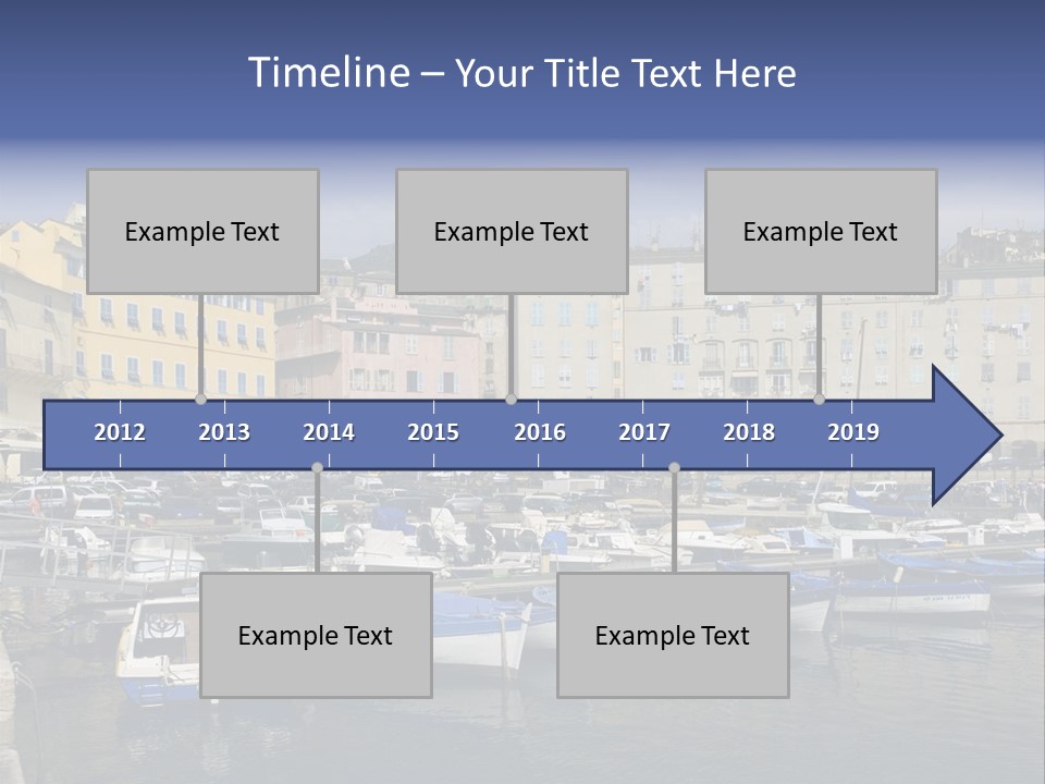 The Old Harbor Of Bastia, Corsica,France PowerPoint Template