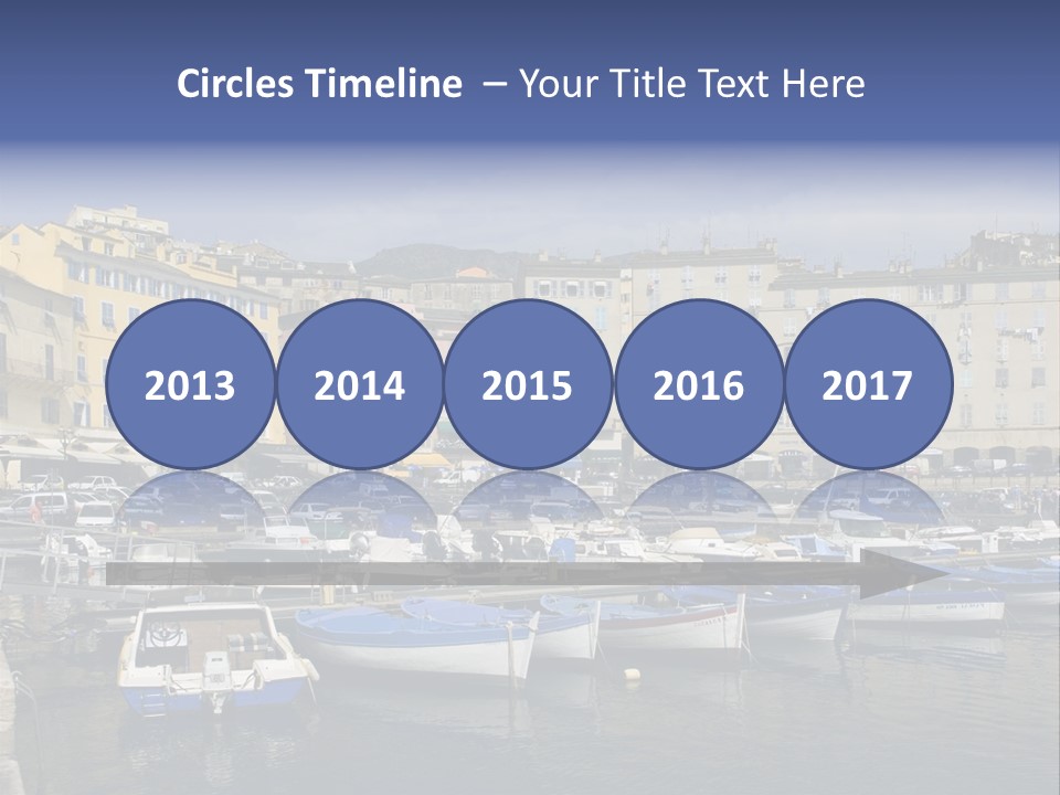 The Old Harbor Of Bastia, Corsica,France PowerPoint Template