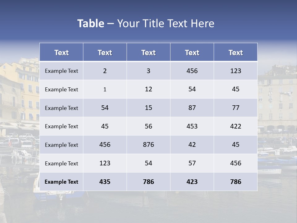 The Old Harbor Of Bastia, Corsica,France PowerPoint Template