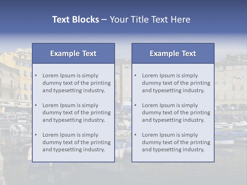 The Old Harbor Of Bastia, Corsica,France PowerPoint Template