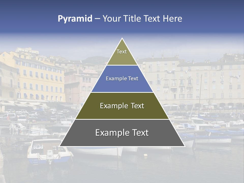 The Old Harbor Of Bastia, Corsica,France PowerPoint Template