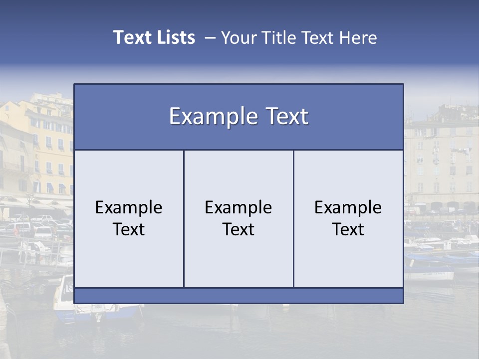 The Old Harbor Of Bastia, Corsica,France PowerPoint Template
