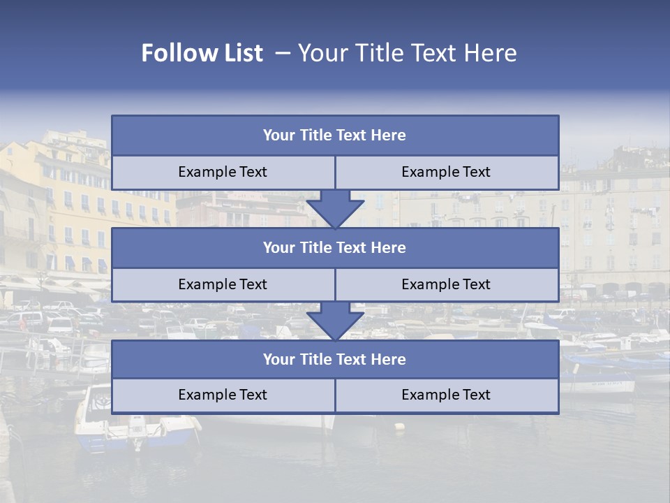 The Old Harbor Of Bastia, Corsica,France PowerPoint Template