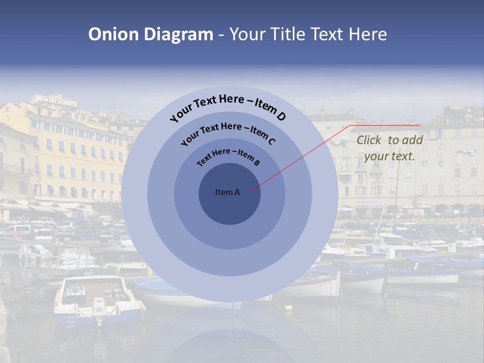 The Old Harbor Of Bastia, Corsica,France PowerPoint Template