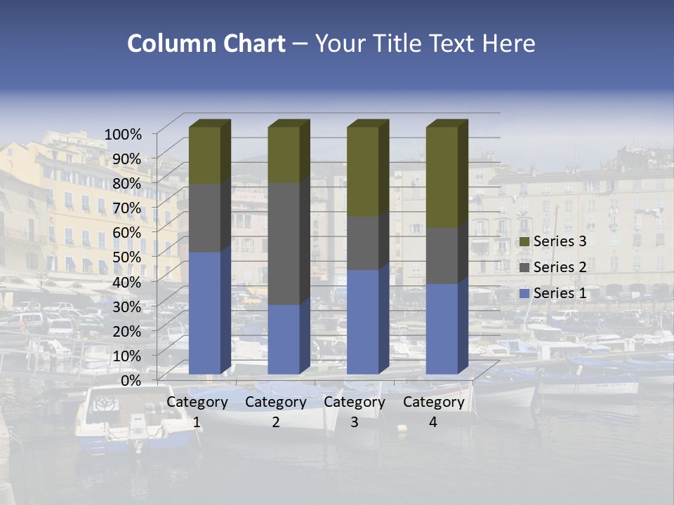 The Old Harbor Of Bastia, Corsica,France PowerPoint Template