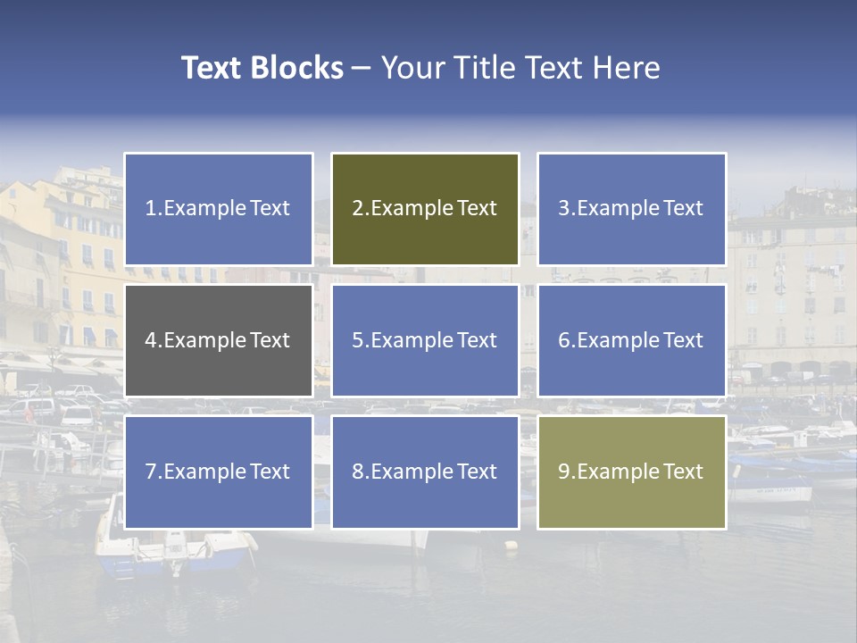 The Old Harbor Of Bastia, Corsica,France PowerPoint Template