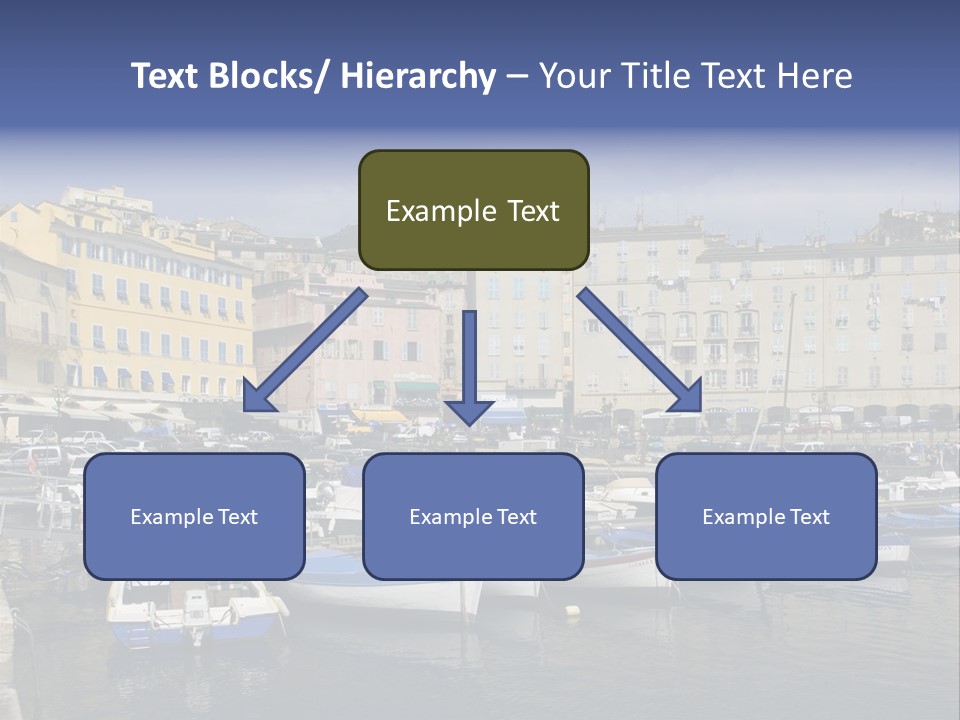 The Old Harbor Of Bastia, Corsica,France PowerPoint Template