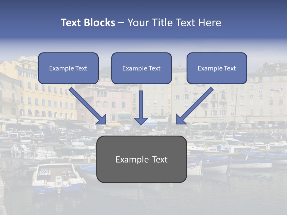 The Old Harbor Of Bastia, Corsica,France PowerPoint Template