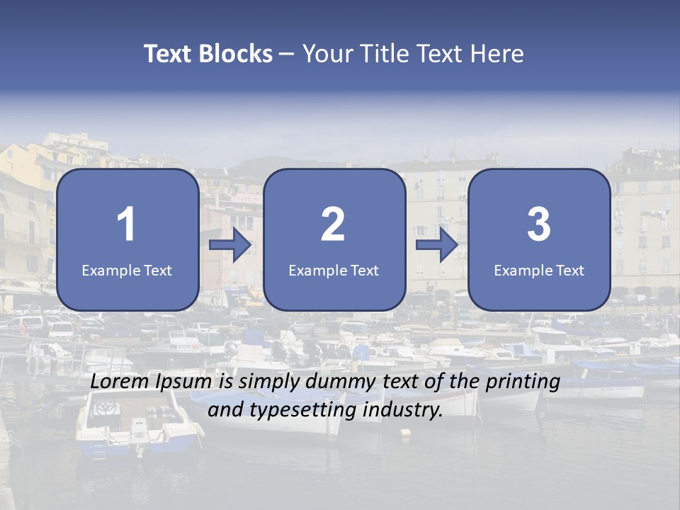 The Old Harbor Of Bastia, Corsica,France PowerPoint Template