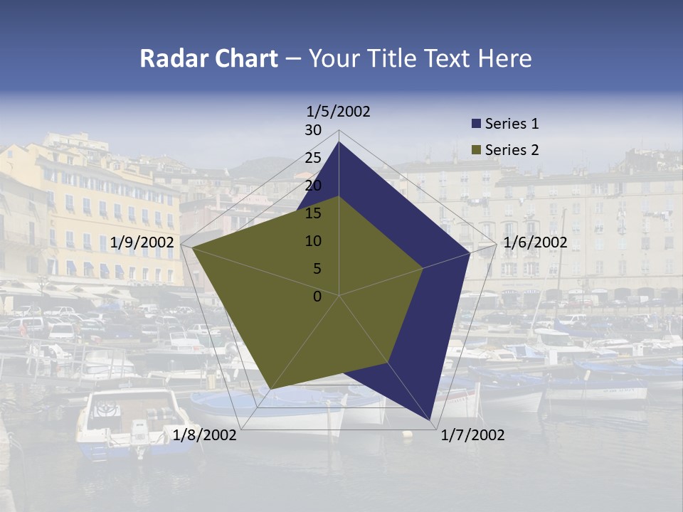 The Old Harbor Of Bastia, Corsica,France PowerPoint Template
