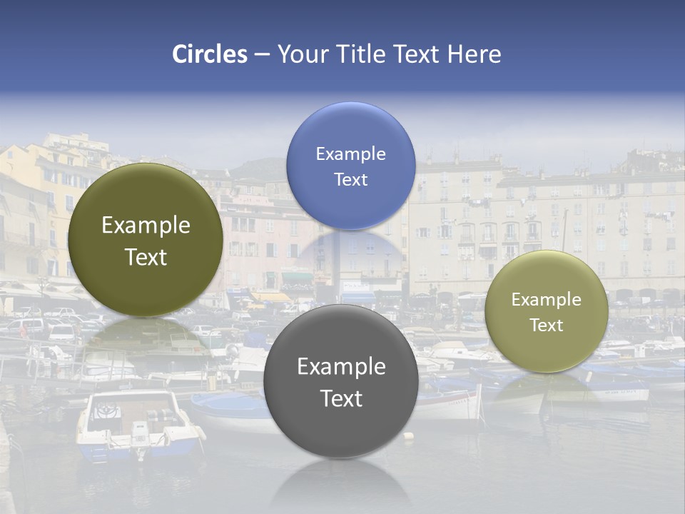 The Old Harbor Of Bastia, Corsica,France PowerPoint Template